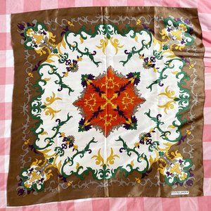 Isadora Amour Large Scroll Pattern Vintage Scarf